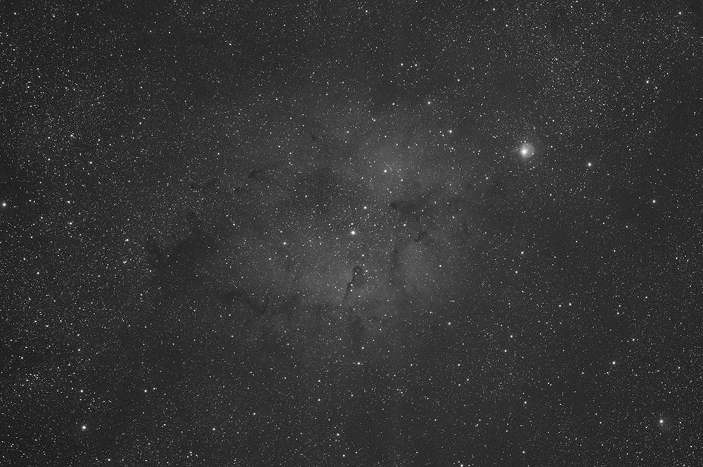 IC 1393 Nebula stacked Oiii narrowband image