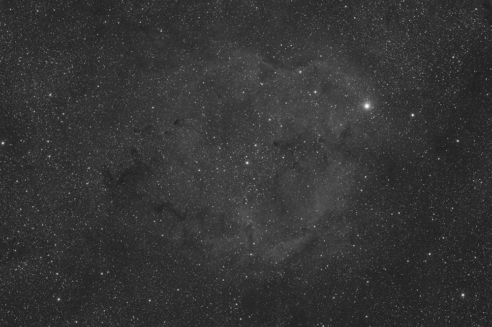 IC 1396 Nebula stacked SII narrowband image