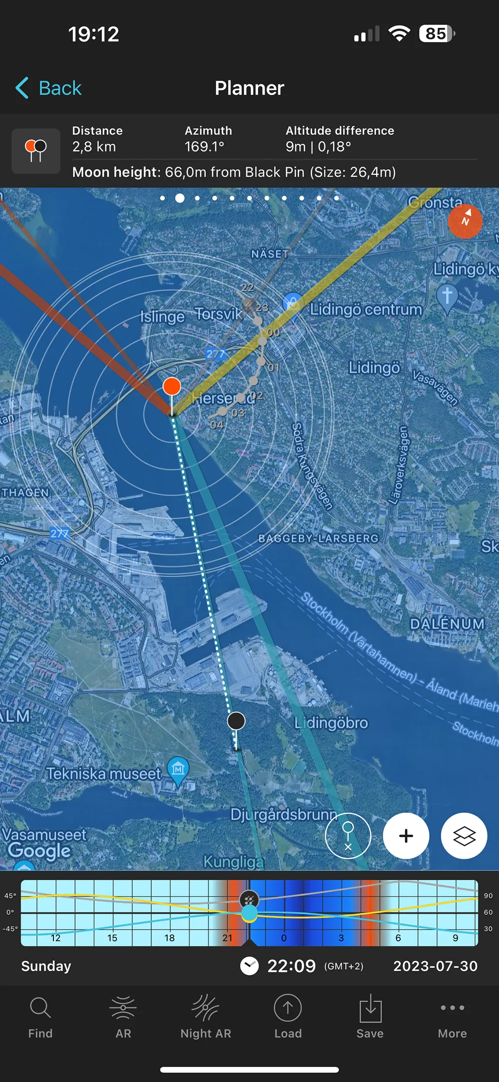 PhotoPill overview of Lidingö and Kaknästornet